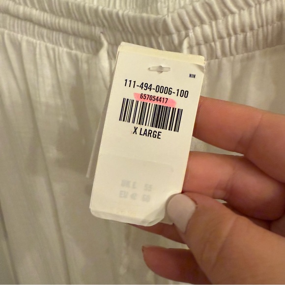 New! Abercrombie & Fitch White Beach Pants - Picture 4 of 4